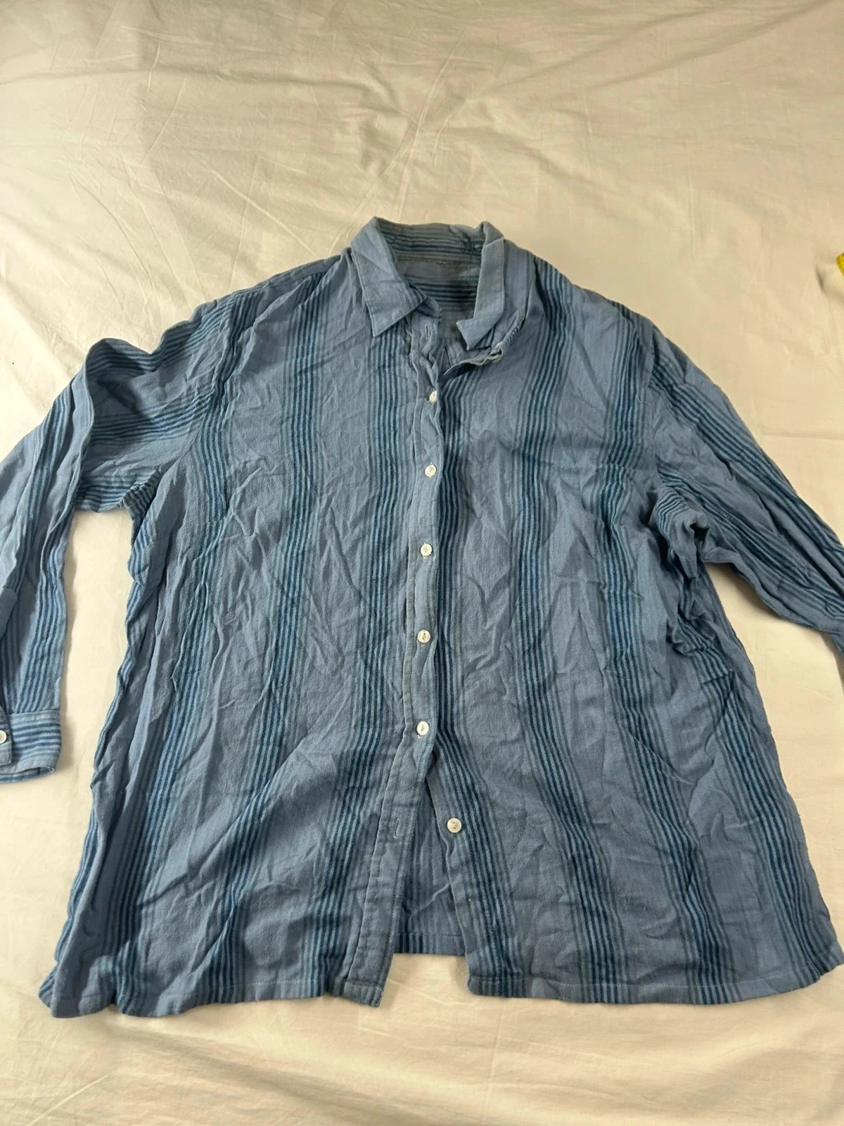 Retro stijl vintage donkerblauw gepateerd overhemd – photo 2